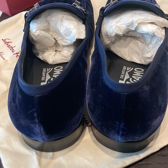 Men’s Lord 2 Salvatore Ferragamo Velvet Loafers Size 10 EE - Picture 11 of 12